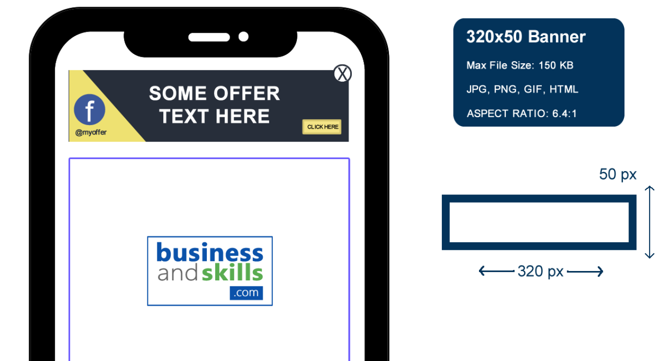 320x50 banner placement example